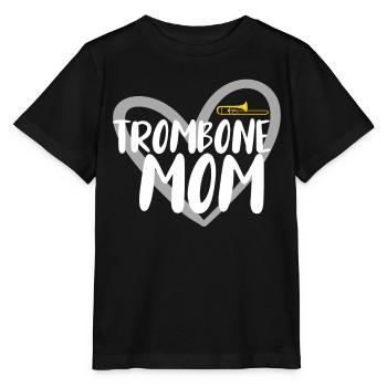 Trombone Musicien Brass Band - T-shirt bio MINI CREATOR Stanley/Stella Enfant - noir - Devant - Mikhail (115cm)