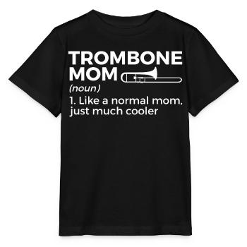 Trombone Musicien Brass Band - T-shirt bio MINI CREATOR Stanley/Stella Enfant - noir - Devant - Mikhail (115cm)