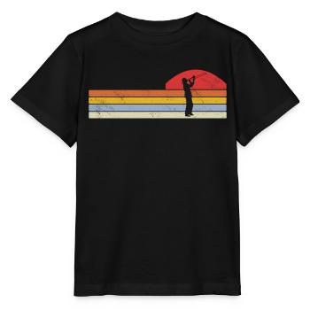 Trombone Musicien Brass Band - T-shirt bio MINI CREATOR Stanley/Stella Enfant - noir - Devant - Mikhail (115cm)