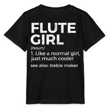 Flute Flute Musicians Brass Music - Stanley/Stella MINI CREATOR Kids’ T-Shirt - black - Front - Mikhail (115cm)