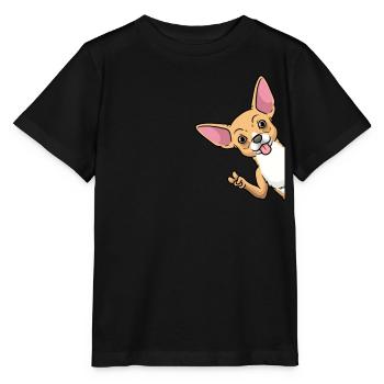 Chiweenie chien de côté - T-shirt bio MINI CREATOR Stanley/Stella Enfant - noir - Devant - Mikhail (115cm)