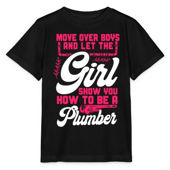 Plombier de plomberie femme déménager - T-shirt bio MINI CREATOR Stanley/Stella Enfant - noir - Devant - Mikhail (115cm)