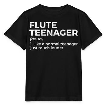 Flute Flute Musicians Brass Music - Stanley/Stella MINI CREATOR Kids’ T-Shirt - black - Front - Mikhail (115cm)