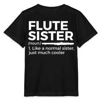 Flute Flute Musicians Brass Music - Stanley/Stella MINI CREATOR Kids’ T-Shirt - black - Front - Mikhail (115cm)