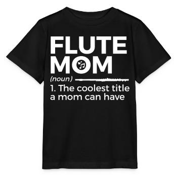 Flute Flute Musicians Brass Music - Stanley/Stella MINI CREATOR Kids’ T-Shirt - black - Front - Mikhail (115cm)
