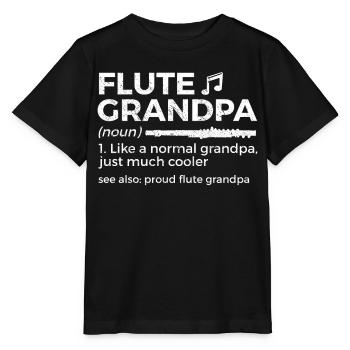 Flute Flute Musicians Brass Music - Stanley/Stella MINI CREATOR Kids’ T-Shirt - black - Front - Mikhail (115cm)