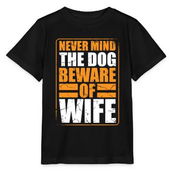 Do not of the dog, beware - Stanley/Stella MINI CREATOR Kids’ T-Shirt - black - Front - Mikhail (115cm)