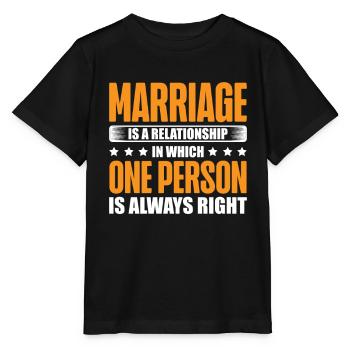 Le mariage est un jour de mariage relationnel - T-shirt bio MINI CREATOR Stanley/Stella Enfant - noir - Devant - Mikhail (115cm)
