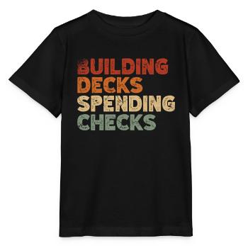 Decks Bauen Schecks Ausgeben Sammelkartenspiel - Stanley/Stella Kinder T-Shirt MINI CREATOR  - Schwarz - Vorne - Mikhail (115cm)