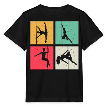 Pole Dance Silhouette - Pole Dancer Pole Dancing - T-shirt bio MINI CREATOR Stanley/Stella Enfant - noir - Devant - Mikhail (115cm)