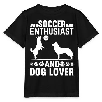 Soccer Enthusiast And Dog Lover - Soccer Player - Stanley/Stella Kinder T-Shirt MINI CREATOR  - Schwarz - Vorne - Mikhail (115cm)