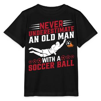 Soccer Player Grandpa Soccer Lover - Soccer Grandp - Stanley/Stella Kinder T-Shirt MINI CREATOR  - Schwarz - Vorne - Mikhail (115cm)