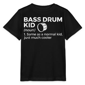 Musicien de grosse caisse - T-shirt bio MINI CREATOR Stanley/Stella Enfant - noir - Devant - Mikhail (115cm)