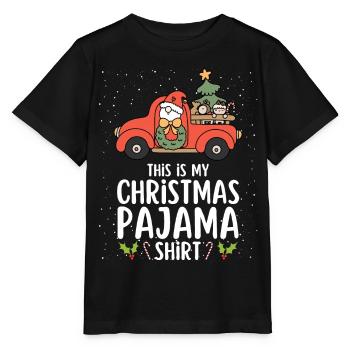 Pyjama de Noël Pyjama Chemise de nuit - T-shirt bio MINI CREATOR Stanley/Stella Enfant - noir - Devant - Mikhail (115cm)