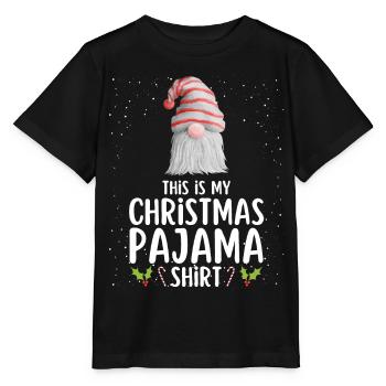 Pyjama de Noël Pyjama Chemise de nuit - T-shirt bio MINI CREATOR Stanley/Stella Enfant - noir - Devant - Mikhail (115cm)