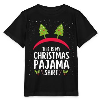 Pyjama de Noël Pyjama Chemise de nuit - T-shirt bio MINI CREATOR Stanley/Stella Enfant - noir - Devant - Mikhail (115cm)