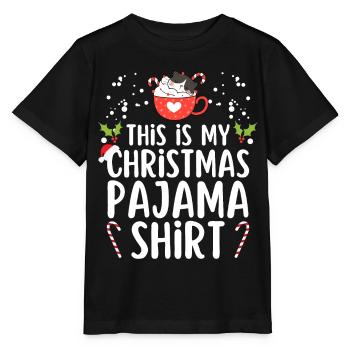 Pyjama de Noël Pyjama Chemise de nuit - T-shirt bio MINI CREATOR Stanley/Stella Enfant - noir - Devant - Mikhail (115cm)