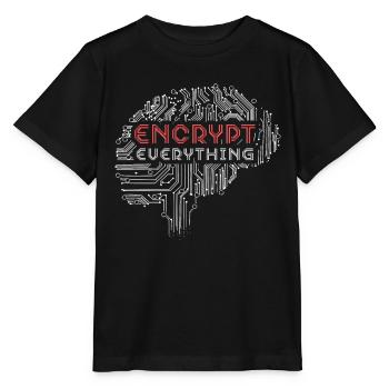 Crypter toutes les technologies de programmeur informatique - T-shirt bio MINI CREATOR Stanley/Stella Enfant - noir - Devant - Mikhail (115cm)