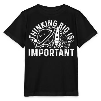Space Travel Planets - Spaceship Space Rocket - T-shirt bio MINI CREATOR Stanley/Stella Enfant - noir - Devant - Mikhail (115cm)