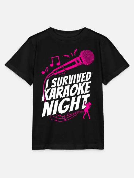 Karaoke Singer I Survived Karaoke - Stanley/Stella Kinder T-Shirt MINI CREATOR - Schwarz