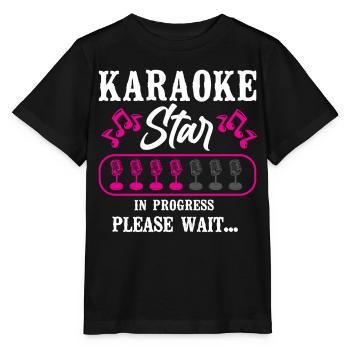 Karaoke Singer Karaoke Star In - Stanley/Stella Kinder T-Shirt MINI CREATOR  - Schwarz - Vorne - Mikhail (115cm)