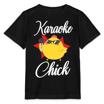 Karaoke Singer Chicken Karaoke - Stanley/Stella MINI CREATOR Kids’ T-Shirt - black - Front - Mikhail (115cm)