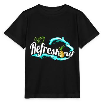 Leaves And Pineapple And Refreshing Waves - Go - Stanley/Stella MINI CREATOR Kids’ T-Shirt - black - Front - Mikhail (115cm)