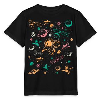 Space Travel Spaceship Aerospace Equipment Space A - Stanley/Stella Kinder T-Shirt MINI CREATOR  - Schwarz - Vorne - Mikhail (115cm)