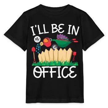 Je serai dans mon bureau pour m’amuser - T-shirt bio MINI CREATOR Stanley/Stella Enfant - noir - Devant - Mikhail (115cm)