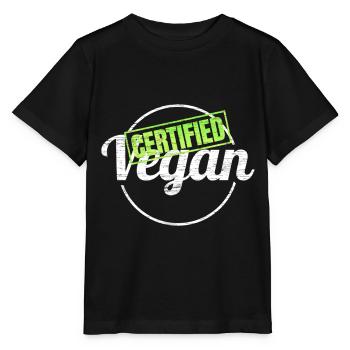 Label For Certified Vegan - Stanley/Stella MINI CREATOR Kids’ T-Shirt - black - Front - Mikhail (115cm)