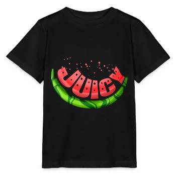 La pastèque est juteuse et savoureuse. Végétarien - Go - T-shirt bio MINI CREATOR Stanley/Stella Enfant - noir - Devant - Mikhail (115cm)