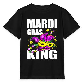 Mardi Gras King Shenanigan Mascarade Joker Jester - T-shirt bio MINI CREATOR Stanley/Stella Enfant - noir - Devant - Mikhail (115cm)