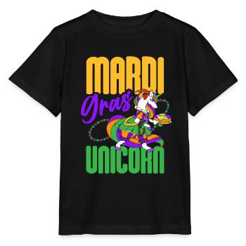 Karneval-einhorn-liebhaber-shenanigan-maskerade - Stanley/Stella Kinder T-Shirt MINI CREATOR  - Schwarz - Vorne - Mikhail (115cm)