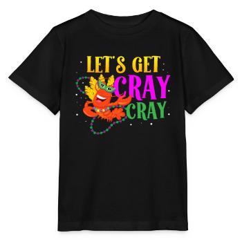 Allons chercher Cray Cray Shenanigan Crawfish Mardi - T-shirt bio MINI CREATOR Stanley/Stella Enfant - noir - Devant - Mikhail (115cm)