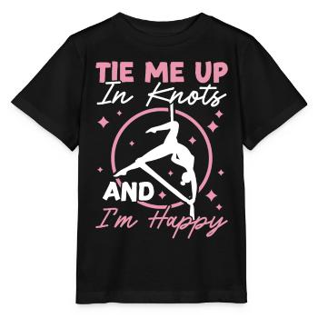 Aerialist - Aerial Yoga and Aerial Silk Acrobatics - Stanley/Stella MINI CREATOR Kids’ T-Shirt - black - Front - Mikhail (115cm)