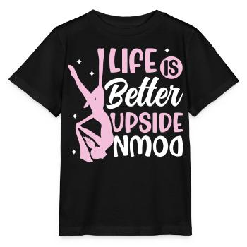 Aerialist - Aerial Yoga and Aerial Silk Acrobatics - Stanley/Stella MINI CREATOR Kids’ T-Shirt - black - Front - Mikhail (115cm)