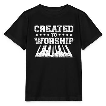 Créé pour aider les croyants chrétiens de la - T-shirt bio MINI CREATOR Stanley/Stella Enfant - noir - Devant - Mikhail (115cm)