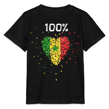 Sénégal Sénégal Drapeau Sénégal Drapeau Wolof - T-shirt bio MINI CREATOR Stanley/Stella Enfant - noir - Devant - Mikhail (115cm)