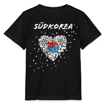 Corée du Sud Corée du Sud Drapeau sud-coréen - T-shirt bio MINI CREATOR Stanley/Stella Enfant - noir - Devant - Mikhail (115cm)
