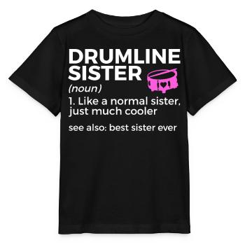 Drumline Trommeln Geschenk - Stanley/Stella Kinder T-Shirt MINI CREATOR  - Schwarz - Vorne - Mikhail (115cm)
