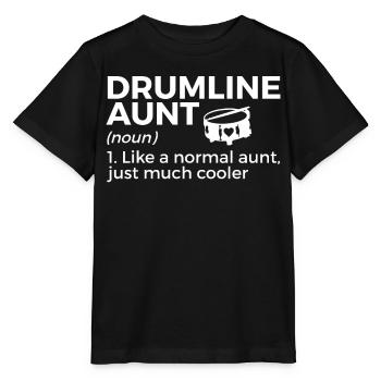 Drumline Trommeln Geschenk - Stanley/Stella Kinder T-Shirt MINI CREATOR  - Schwarz - Vorne - Mikhail (115cm)