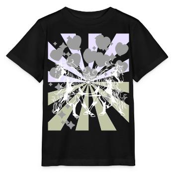 Chevaux sauvages Cheval Poney Chevaux Cheval Poisson Cavalier - T-shirt bio MINI CREATOR Stanley/Stella Enfant - noir - Devant - Mikhail (115cm)
