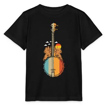 Banjo - Stanley/Stella Kinder T-Shirt MINI CREATOR  - Schwarz - Vorne - Mikhail (115cm)
