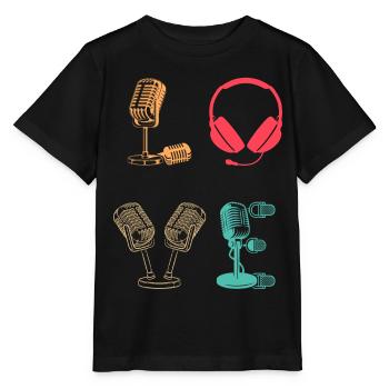 Podcast Host Podcaster Podcast LOVE Podcast Lover - Stanley/Stella MINI CREATOR Kids’ T-Shirt - black - Front - Mikhail (115cm)