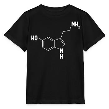 Serotonin MoleculePsychologe für chemische Symbole - Stanley/Stella Kinder T-Shirt MINI CREATOR  - Schwarz - Vorne - Mikhail (115cm)