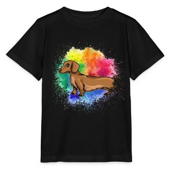 Dachshund Gift Dixie Viennese Doxie Dachshund - Stanley/Stella MINI CREATOR Kids’ T-Shirt - black - Front - Mikhail (115cm)