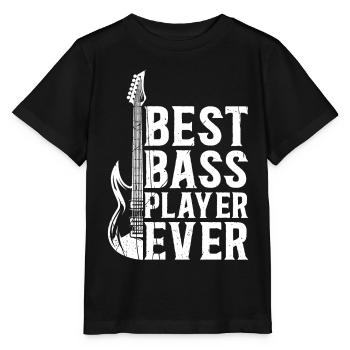 Best Bass Player Ever I Bass Guitar Player Bass Gu - Stanley/Stella Kinder T-Shirt MINI CREATOR  - Schwarz - Vorne - Mikhail (115cm)