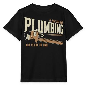 Plombier de plomberie vintage si vous - T-shirt bio MINI CREATOR Stanley/Stella Enfant - noir - Devant - Mikhail (115cm)