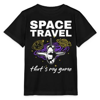 Space Travel That's My Game I Space Ship Aerospace - Stanley/Stella MINI CREATOR Kids’ T-Shirt - black - Front - Mikhail (115cm)