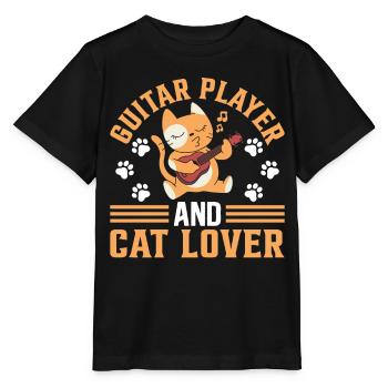 Guitarist Guitar Player - Guitar Player And Cat Lo - Stanley/Stella MINI CREATOR Kids’ T-Shirt - black - Front - Mikhail (115cm)